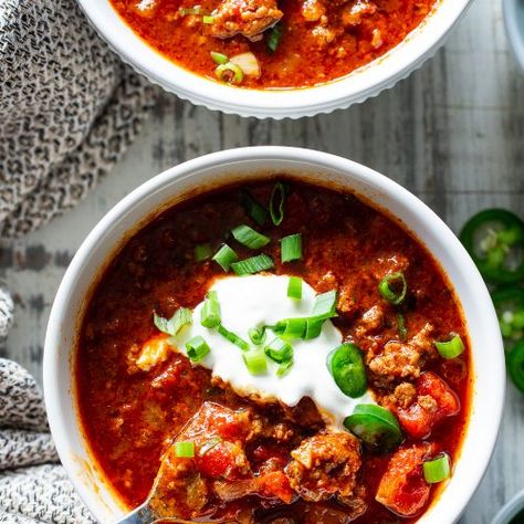 Healthy Dinners Chicken, Pork Dinner Ideas, Chili Paleo, Beanless Chili, Whole 30 Soup, Healthy Soups And Stews, Ground Beef Breakfast, Paleo Running Momma, Pinto Bean Recipes