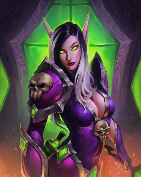 Banshee Queen, Sylvanas Windrunner, Slavic Mythology, Blood Elf, Warcraft Art, Blizzard Hearthstone, Paintings And Drawings, Image Painting, Art Appreciation