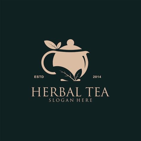 Herbal Logo Design Ideas, Tea Leaf Logo Design, Tea Logo Branding, Tea Brand Logo Design, Tea Logo Design Ideas Branding, Tea Design Package, Herbal Branding, Herbal Tea Packaging Design, Tea Logo Design Ideas