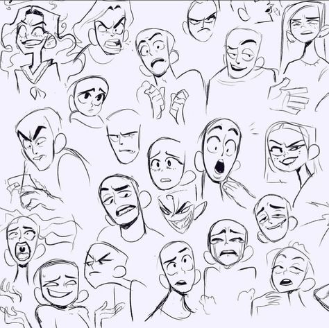 Old Sketches, Drawing Face Expressions, Face Drawing Reference, Have Inspiration, 캐릭터 드로잉, Drawing Expressions, Figure Drawing Reference, Creative Drawing, Art Tutorials Drawing