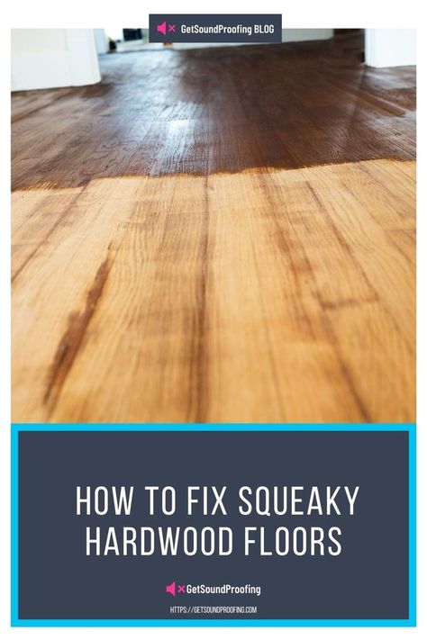 While hardwood floors can be a stunning feature of your home, they can also be one of the most annoying if they squeak with every step you take. | How To Fix Squeaky Hardwood Floors | Why Your Floor May Squeak | How To Fix Squeaky Floors | #woodfloors #hardwoodfloors #hardwoodflooring Fix Squeaky Floors, Squeaky Floors, Tile Steps, Old Wood Floors, Hobby Room, Every Step You Take, Wooden Storage, Sound Proofing, Fix It