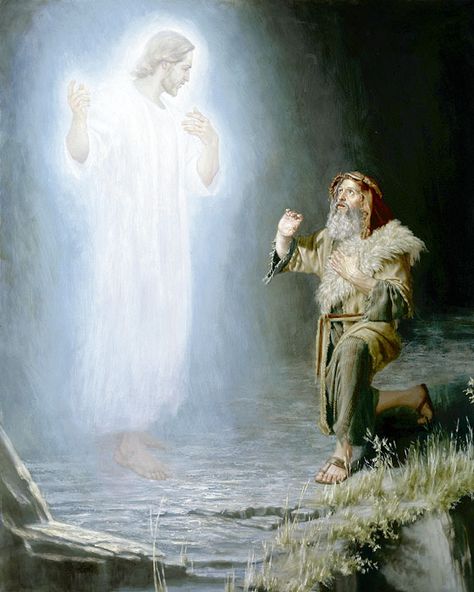 The premortal Christ, Jehovah, speaking with Moses. “And behold, the glory of the Lord was upon Moses, so that Moses stood in the presence of God, and talked with him face to face” (Moses 1:31). “And the Lord spake unto Moses face to face, as a man speaketh unto his friend” (Exodus 33:11). Learn more of #JesusChrist facebook.com/173301249409767 and enjoy more inspiring images, scriptures, and uplifting messages from the #HolyBible facebook.com/212128295484505. #ShareGoodness Psalm 110, Joseph Smith, Bible Pictures, Pictures Of Jesus Christ, The Book Of Mormon, Religious Studies, God The Father, Holy Ghost, Adam And Eve