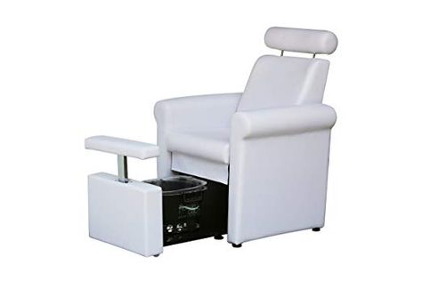 Amazon.com: BR Beauty Mona Lisa Pedicure Chair - White: Beauty Pedicure Chair Ideas, Nail Room Ideas, Pedicure Station, Nail Salon Interior Design, Spa Pedicure Chairs, Nail Salon And Spa, Spa Furniture, Diy Pedicure, Hair Salon Interior