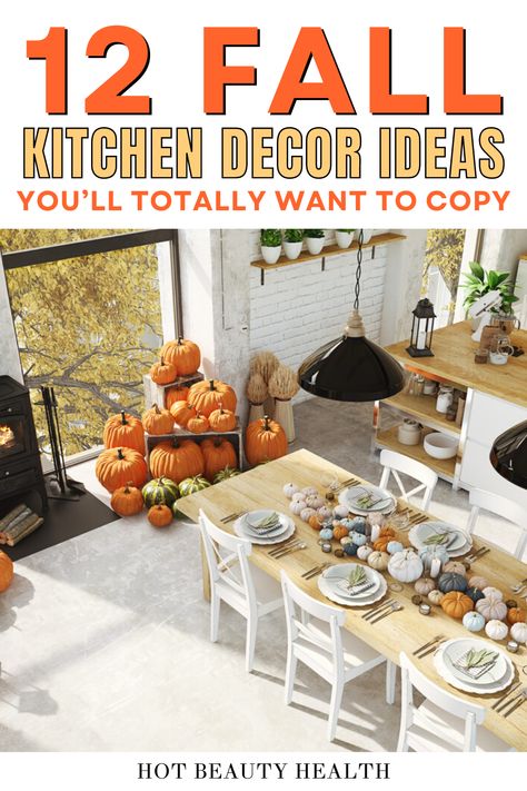 Literally amazed at how gorgeous these fall kitchen decor are. There are tons of diy's one in this list too. Love it! Fall Kitchen Decor Ideas, Above Kitchen Cabinets, Apartment Decorating On A Budget, Fall Living Room Decor, Fall Kitchen Decor, Fall Living Room, College Apartment Decor, Kitchen Decor Ideas, Fall Table Decor