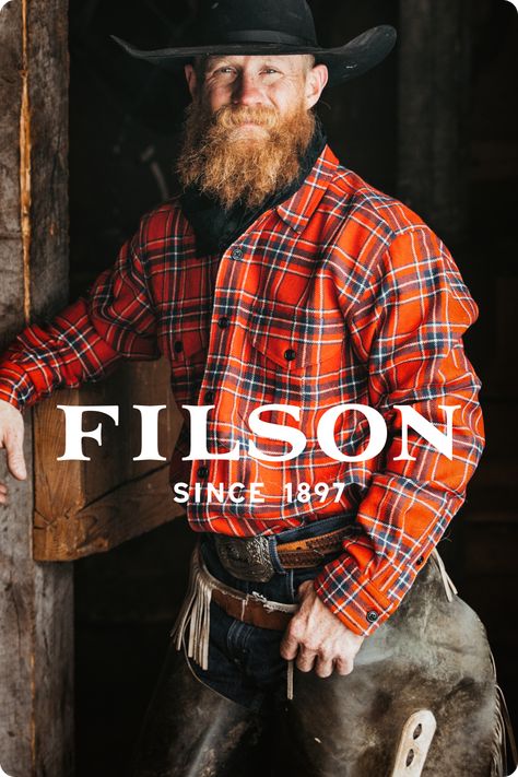 A sportsman’s classic, the Filson Northwest Wool shirt is built for comfort on cool days. Constructed from a 11-oz. fabric that combines the quick-drying warmth of wool and the durability of nylon. Cut with extra room for layering, this button-front features military-grade melamine buttons and a pair of expandable chest pockets to keep essentials close. Rugged Cotton Hunting Outerwear, Mens Western Wear Button Down Shirts, Long Sleeve Shirts For Men, Rugged Pre-washed Cotton Shirt, Mens Western Shirts Long Sleeve, Men’s Western T Shirts, Cowboy Chic, Men Stuff, Retail Concepts