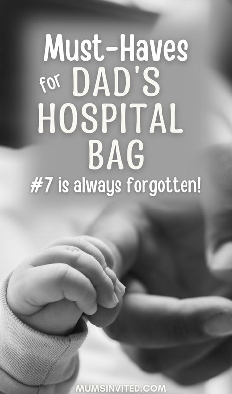 Wondering what your partner needs to pack in his hospital bag for labor? This post lists all the essentials for dad's hospital bag and includes a FREE PRINTABLE to help you remember all these must-haves when packing your bag for labor. hospital bag for dad checklist. dad hospital bag checklist. Hospital Bag For Dad To Be Checklist, Mens Hospital Bag Packing Lists, Dads Hospital Bag, Husband Hospital Bag, Birth Partner Hospital Bag, Dads Hospital Bag Packing Lists, Hospital Bag For Dad, Labor And Delivery Hospital Bag List, Hospital Snacks For Labor And Delivery