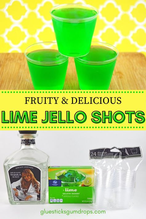 lime tequila jello shots and the ingredients for making them Tequila Lime Jello Shots, Margarita Jell-o Shots, Jello Shot Recipes Tequila, Tequila Jello Shot Recipe, Jello Shots Tequila, Fun Jello Shots, Lime Jello Shots, Tequila Jello Shots, Margarita Jello