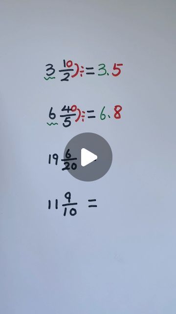 Math Tricks on Instagram: "Convert mixed numbers to decimals #decimal #decimals" How To Turn A Fraction Into A Decimal, Multiplying Decimals Anchor Chart, Decimals Anchor Chart, Converting Fractions To Decimals, Vedic Maths, Adding Decimals, Converting Fractions, Multiplying Decimals, Math Decimals