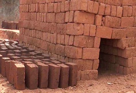 Brick Making, Minecraft Mud Brick, Mud Brick, Mud Brick House, Minecraft Mud Brick House, How To Make Adobe Mud, Mud Brick Architecture, Ancient Mud House, Concrete Mix Design