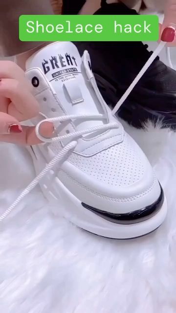 How To Lace Shoes Without Tying Sneakers, Fancy Shoe Lace Tying, Creative Shoe Lace Tying, How To Tie Tennis Shoes To Slip On, How To Tie Laces To Slip On, How To Lace Shoes Without Tying, Ways To Tie Shoe Laces, Cool Ways To Tie Shoes Lace, Tying Shoe Laces