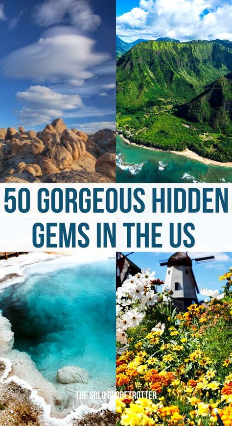 50 Best Hidden Gems in the US For Offbeat Travelers. From exotic coves to off-the-beaten reserve parks to gorgeous coastlines dotted with secluded beaches to beautiful lakes, small towns, and hiking trails, there are many secret vacation spots in the US you should check out to enjoy a holiday in the offbeat locations in the United States. Best Hiking Trips In The Us, Prettiest Vacation Spots, Hidden Vacation Spots United States, Best Hiking Spots In The Us, Must Travel Destinations In The Us, Backpacking Trips In Us, Clearest Lakes In The Us, Best Hiking Places In The Us, Amazing Places To Visit In The Us