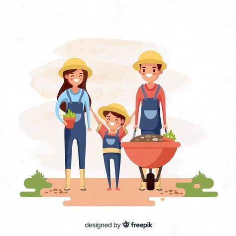 Background family working in the farm Pr... | Premium Vector #Freepik #vector #background #people #love #family Premium Vector Background, Walking Cartoon, Background Family, Fantasy Scenery, Duck And Ducklings, Family Vector, Mother Bears, Silhouette People, Farm Nursery