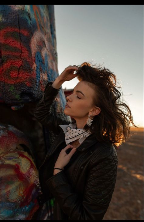 Lana Del Rey Nfr Photoshoot, Wrangler Photoshoot Ideas, Cadillac Ranch Photoshoot, Wrangler Photoshoot, Western Grunge Photoshoot, Ranch Photoshoot, Amarillo Tx, Cross Country, Cadillac