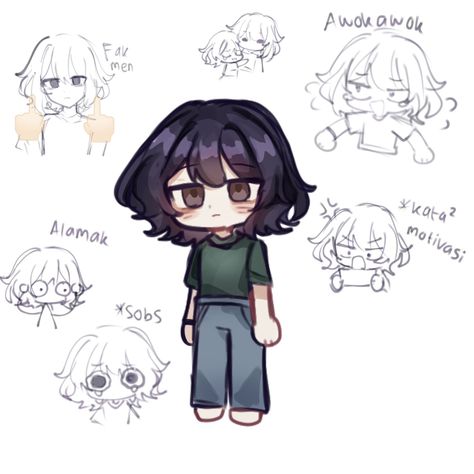 Capgras Syndrome Drawing, Cute Chibi Art Styles, Art Style Simple, Base Chibi, Chibi Oc, Chibi Reference, Chibi Base, Chibi Style, Easy Drawings Sketches