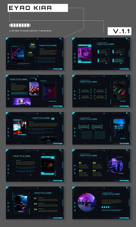 Beuatiful HUD Presentation Template. Only Available in Powerpoint Format Creative Profile Picture Graphic Design, Creative Presentation Ideas, Analytics Design, Photography Website Templates, Creative Powerpoint Presentations, Ppt Slides, Powerpoint Slide Designs, Business Fonts, Presentation Design Layout