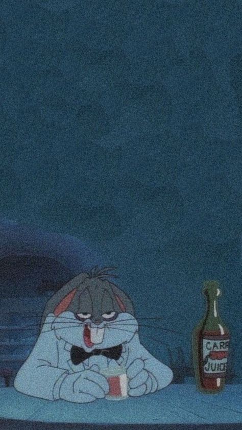 Classic Cartoon Wallpaper, Wallpaper Iphone Looney Tunes, Bugs Bunny Wallpaper Iphone, Looney Tunes Wallpaper Iphone, Bugs Bunny Aesthetic, Daffy Duck Wallpapers, Drunk Wallpaper, Looney Tunes Aesthetic, Bugs Bunny Wallpaper