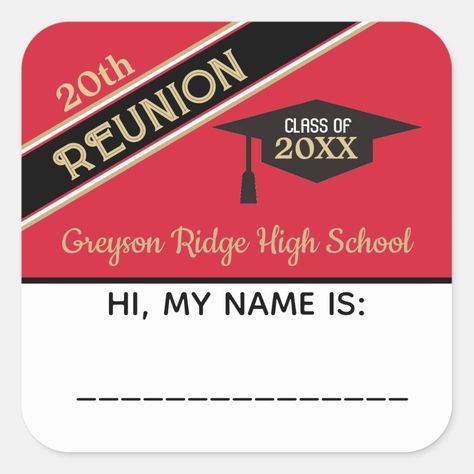 Custom Class Reunion Name tag Sticker Zazzle Reunion Name Tags, Name Tag Sticker, Tag Sticker, Class Reunion, Name Tag, Name Tags, Sticker Labels, Created By, Stars