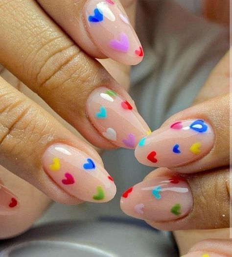 Preschool Teacher Nail Ideas, Fun Rainbow Nails, Funky Bridal Nails, Hslot Nails Ideas, Dip Designs For Nails, Two Toned Nails Designs, Nails 2023 Colors, Easter Nails Easy, Easter Nail Art Designs