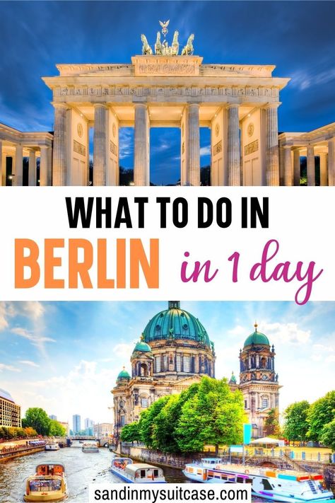 What to do in Berlin in 1 Day. How to see Berlin in 1 day: this is the best Berlin 24 hour itinerary. If you have 24 hours in Berlin, here's a guide to plan your day itinerary. Includes the best things to do in Berlin, Germany, insider tips on where to go and places to see. 1 Day In Berlin | how to spend a day in Berlin | bucket list locations in Berlin | what to do in Berlin| where to go in Berlin | #berlin #germany Berlin Bucket List, 2 Days In Berlin, What To Do In Berlin, Things To Do In Berlin, Germany Travel Guide, East Side Gallery, Berlin Berlin, Plan Your Day, Visit Germany