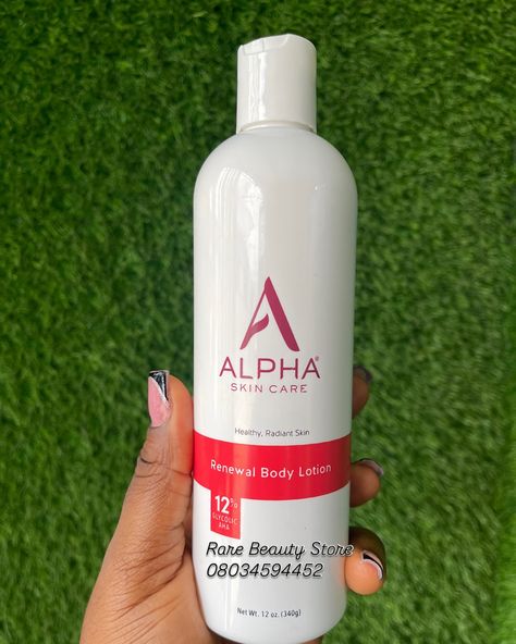 Alpha skincare renewal body lotion 12% glycolic aha . Formulated with 12% glycolic alpha hydroxy acid to thoroughly hydrate and gently exfoliate, leaving skin soft, smooth and younger looking. . Key benefits • Reduces signs of aging • Relieves dry skin • Leaves skin feeling soft and smooth • Helps to support collagen production • Evens skin tone and texture . Price: 21,000 . . To order . . ———————————— Whatsapp (click the link on bio) or 08034594452 ___________________ Store walk in . . 📍... Alpha Hydroxy Acid, Collagen Production, Healthy Skin Care, Beauty Store, Even Skin Tone, Radiant Skin, Aging Signs, Skin Tone, Dry Skin