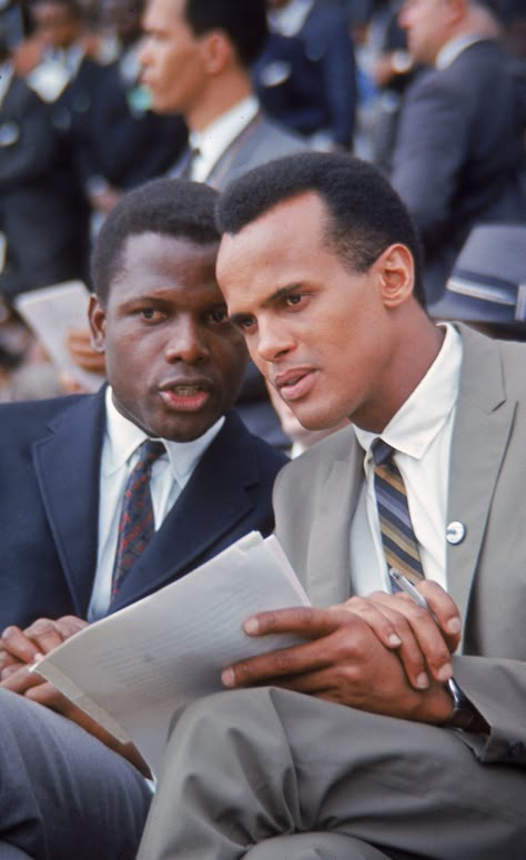 Sidney Poitier, March On Washington, Harry Belafonte, Black Legends, Afrique Art, Hollywood Men, I Love Cinema, Vintage Black Glamour, Black Actors