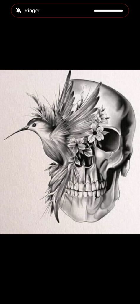 Hummingbird Skull Tattoo, Hummingbird Skull, Sugar Skull Tattoo, Hummingbird Tattoo, Skull Tattoo Design, Sugar Skull, Skull Tattoo, Tattoo Design, Tatting