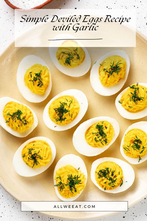 🥚🌱 Elevate your snack game with these Simple Deviled Eggs Recipe with Garlic! Creamy, flavorful, and easy to make, these deviled eggs are infused with a hint of garlic for a delicious twist on the classic appetizer. Perfect for parties, picnics, or a healthy snack, they come together in just minutes and are sure to impress your guests. Enjoy this crowd-pleaser that’s both simple and satisfying! 🌟 #DeviledEggs #AppetizerIdeas #EasyRecipes #PartyFood #HealthySnacks #QuickAndDelicious Simple Deviled Eggs, Simple Deviled Eggs Recipe, Potato And Egg Breakfast, Fancy Appetizer Recipes, Healthy Deviled Eggs, Classic Deviled Eggs, Deviled Eggs Recipe Easy, Avocado Egg Bake, Recipe With Garlic