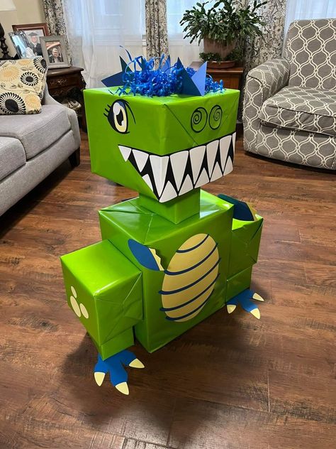 Make A Dinosaur, Nephew Birthday, Dinosaur Gifts, Christmas Classroom, Wrapping Ideas, Dinosaur Christmas, Dinosaur Birthday, Diy Birthday Gifts, Diy Birthday