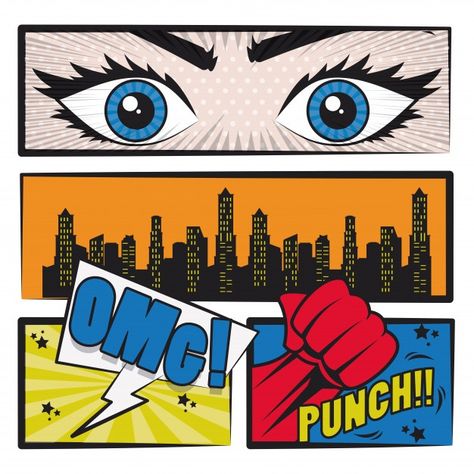 Comic book story pop art cartoon Premium... | Premium Vector #Freepik #vector #vintage #sale #books #fashion Superhero Punch, Wallpaper Pop Art, Superhero Pop Art, Pop Art Vector, Book Story, Book Background, Pop Art Comic, Pop Art Wallpaper, Art Cartoon