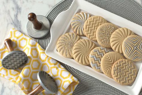 Stamped Sugar Cookies recipe - Nordic Ware Australia Stamped Sugar Cookie Recipe, Stamped Sugar Cookies, Stamp Cookies Recipe, Spice Pound Cake, Recipes Biscuits, Stamped Cookies, Cookie Presses, Cookie Maker, Cookies Sugar