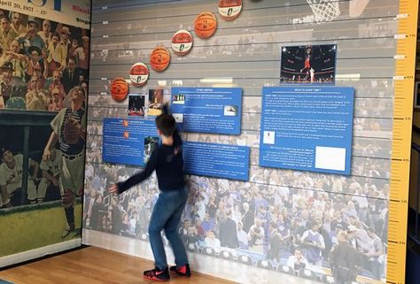 Basketball Exhibit at Yogi Berra Museum Is a Slam "Dunk" for NJ Kids Basketball Exhibition, Yogi Berra, Kids Things To Do, Change Maker, Slam Dunk, Hall Of Fame, Learning Centers, New Jersey, Art Direction