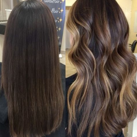 Caramel Brunette, Caramel Ombre Hair, Best Ombre Hair, Teacher Hair, Dark Brunette Hair, Brunette Balayage Hair, Pretty Hair Color, Balayage Brunette, Ombre Hair Color