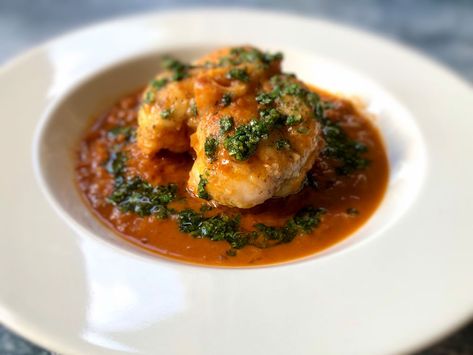 Ossobuco of Monkfish Monkfish Recipes Easy, Monk Fish Recipe Ideas, Monkfish Recipes, Saffron Risotto, Cafe Idea, Recipe Using Chicken, Food Infographic, 50th Bday, Fine Dining Recipes