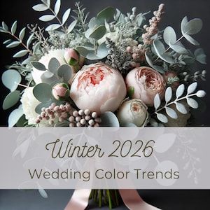 Are you planning a winter wedding or simply seeking seasonal inspiration for your next event? Our Winter 2026 Color Groups Trend List is here to help you craft a stunning palette with ease! This curated list includes the hottest color trends for the upcoming season, along with hex codes to ensure you get the perfect shade every time. Fall Winter Wedding Bouquet, Winter White Wedding Flowers, Winter Wedding Colour Schemes, Winter Wedding Colors Schemes, Winter Wedding Groomsmen, Winter Bouquet Wedding, Winter Wedding Palette, February Wedding Flowers, Pink Winter Wedding