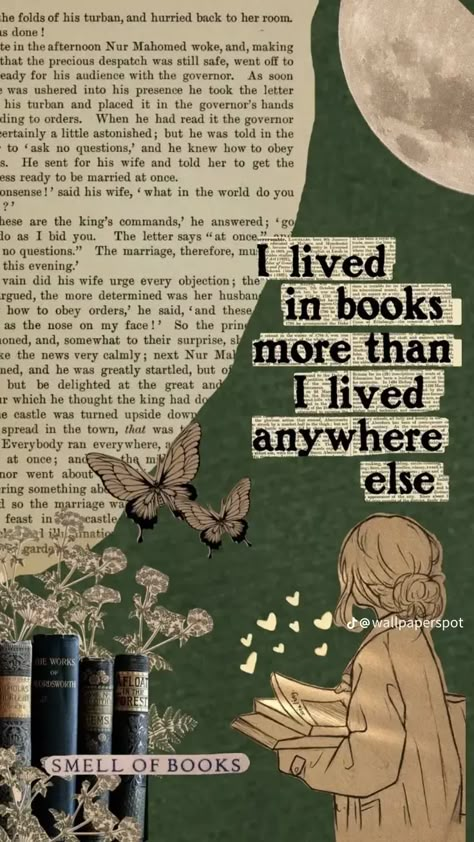 Aesthetic Wallpapers Books, Computer Wallpaper Book Quotes, Book Lover Homescreen, Bookworm Phone Wallpaper, Reading Asthetic Wallpers, Read More Books Wallpaper, Wallpaper For Book Girlie, Book Cover Inspo Aesthetic, Books Aesthetic Reading Wallpaper