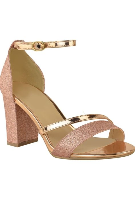 Wedding Sandals Heels, Rose Gold Heels, Sandals Wedding, Mid Heel Sandals, Block Heel Shoes, Wedding Sandals, Buckled Heels, Gold Shoes, Women Gifts