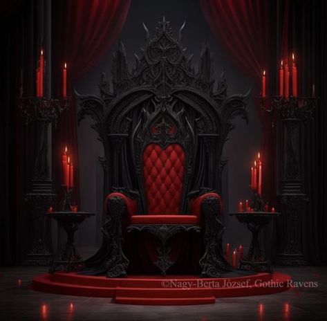 Witchy Furniture, Dragon Vampire, Vampire Lair, Vampire Bedroom, Anime Graphics, Gothic Homes, Witchy Bedroom, Vampire House, Vampire Castle