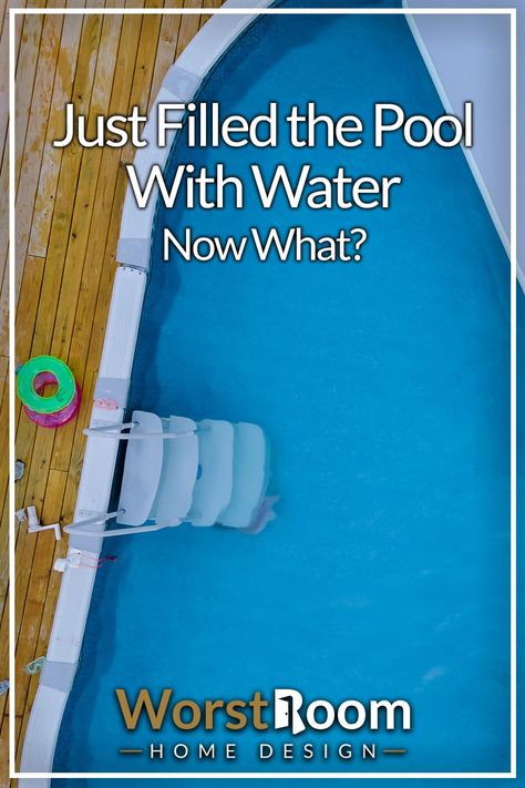 Just Filled the Pool With Water, Now What? Pool Chemicals For Beginners, Swimming Pool Filters, Intex Pool, Pool Care, Diy Swimming Pool, Pool Chlorine, Patio Inspiration, Pool Chemicals, Diy Pool