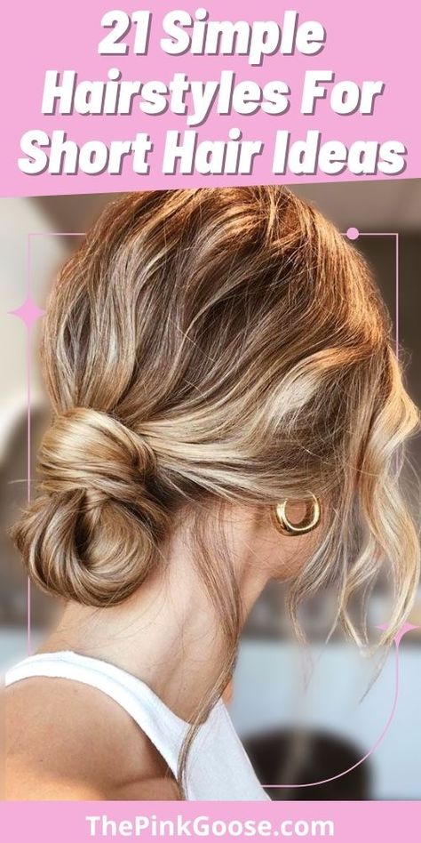 21 Most Flattering Simple Hairstyles for Short Hair Easyup Hairstyles, Short Hair Dressy, Short Hair Styles Half Up Half Down, Simple Hairstyles For Short Hair, Easy Updos For Short Hair, Neck Length Hair, Easy Formal Hairstyles, Short Hair Dos, Formal Hairstyles For Short Hair