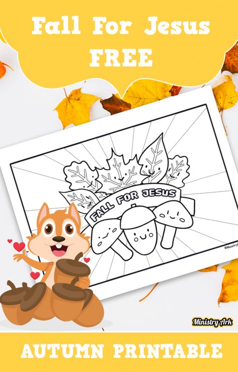 Fall For Jesus Printable Fall Christian Preschool Crafts, Fall Bible Crafts For Preschool, Thanksgiving Sunday School Lesson Crafts Preschool, Fall For Jesus Coloring Page, Fall Bible Lessons For Children, Fall Church Activities For Kids, Fall Sunday School Crafts For Kids, Fall Childrens Church Lesson, Fall Christian Crafts