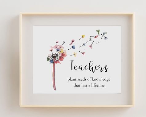 Teachers Day Small Quotes, Teacher Retirement Quotes Inspirational, Colorful Dandelion, Teachers Day Quotes, Pretty Office Supplies, Crazy Crafts, Teacher Quotes Inspirational, Lettering Art, Letter Writing Paper