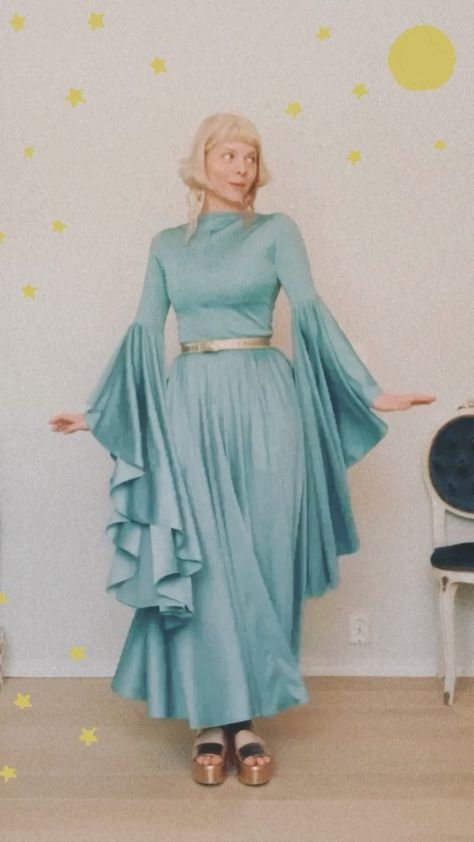 auroramusic on Instagram Aurora Video, Music Orchestra, Aurora Fashion, Behind Blue Eyes, Aurora Aksnes, Space Fashion, Fancy Gowns, Goddess Dress, Stavanger