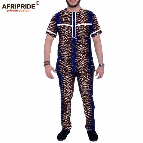 African ankara style pants set for men AFRIPRIDE african print short sleeve single breasted men's cotton pants set A1816003| | - AliExpress Ankara Styles For Man, Ankara Up And Down For Men, Ankara Native Styles For Men, Ankara Senator Styles For Men, Men Ankara Styles, African Attire For Men Ankara Mens Fashion, African Shirts For Men Design, Ankara For Men African Style, Ankara Styles For Men Nigerian Fashion