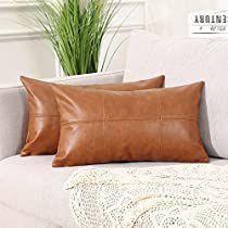 Check this out on Amazon Brown Accent Pillow, Mini Wall Art, Farmhouse Decorative Pillows, Patio Outdoor Furniture, Garage Patio, Leather Throw Pillows, Condo Living Room, Urban Forest, Mini Wall