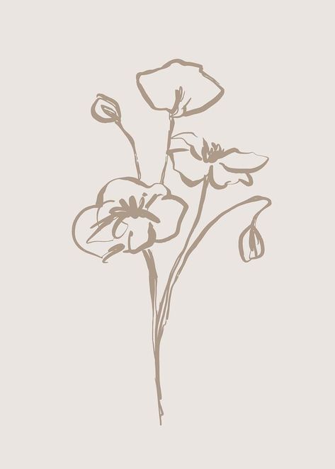 Line Drawing Aesthetic, Flower Illustration Line Art, Aesthetic Flower Pattern, Flower Line Illustration, Flower Minimal, Chinese Line Art, One Line Art Aesthetic, Flowers Minimalist, Vintage Flower Drawing