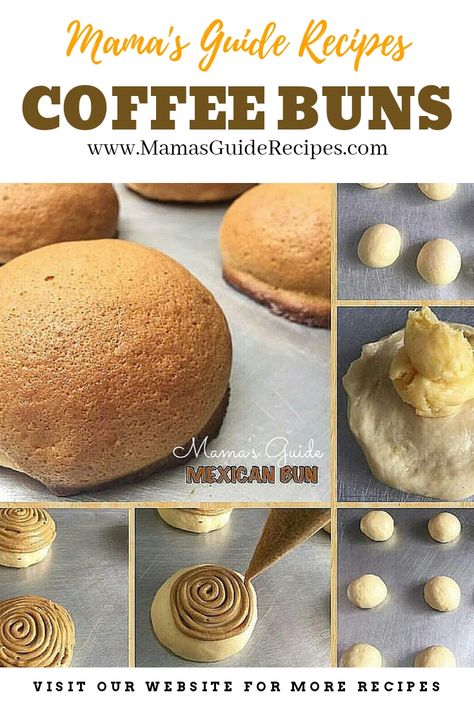 Papa Roti Buns, Papa Roti Buns Recipe, Coffee Bun Recipe, Sweet Buns Recipe Asian, How To Make Buns Recipes, Roti Bun Recipe, Coffee Buns Recipe, Mexican Coffee Bun, Coffee Bread Recipe