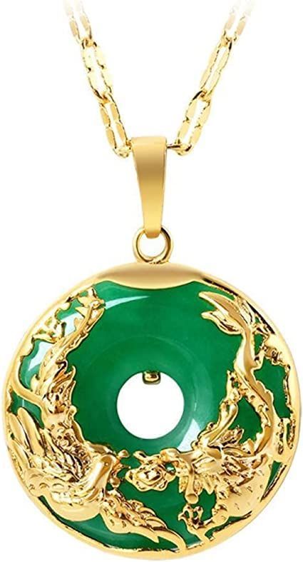 Natural Hetian Jade Dragon Phoenix Pendant 925 Silver Necklace Chalcedony Amulet Fashion Charm Jewelry Gifts (Gem Color : Green) Phoenix Dragon, Dragon Phoenix, Phoenix Pendant, Jade Dragon, Hetian Jade, Green Brands, Jade Necklace, Silver 925 Necklace, Charm Jewelry