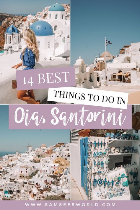 Oia is easily the most beautiful and lust-worthy village in Santorini and a must-visit while touring the island. Enjoy this list of the 14 best things to do in Oia and prepare to fall in love with this village. Santorini Greece Fira, Things To Do In Fira Santorini, Santorini To Do, Fira Santorini Greece, Santorini Things To Do, Santorini Fira, Santorini Restaurants, Fira Greece, Greece Cruise