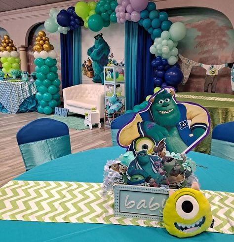 Monsters Inc. Baby Shower Ideas – Baby Shower Ideas 4U Baby Themes For Boys, Baby Shower For Boys Ideas, Baby Boy Themed Baby Shower Ideas, Boy Baby Shower Themes Ideas, Baby Shower Ideas Boy Theme, Baby Shower Theme Ideas For Boys, Monster Inc Gender Reveal Ideas, Baby Shower Themes For Boys Disney, Baby Shower Disney Theme Boy