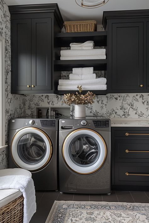 Organization Laundry Room, Storage Laundry Room, Elegant Laundry Room, Laundry Room Decor Ideas, Laundry Room Organization Ideas, Grey Laundry Rooms, Room Organization Ideas, White Laundry Rooms, Pantry Laundry Room